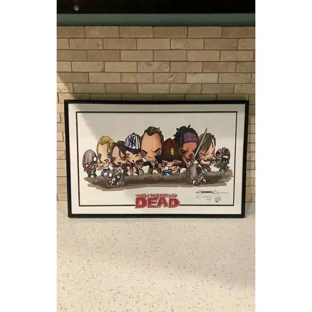 Michael Locoduck Duron 11x14 The Walking Dead caricature print with signature